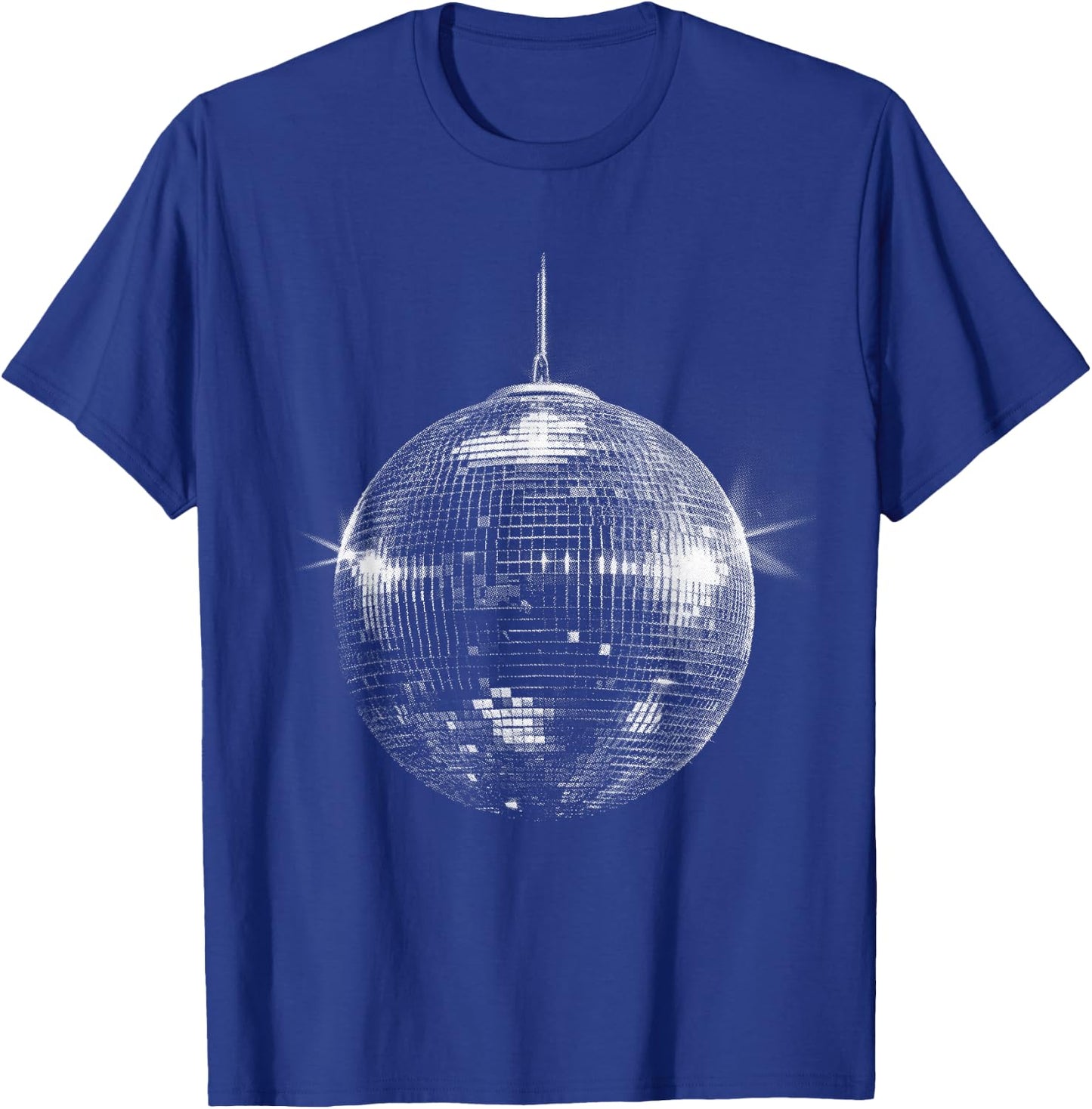Retro Mirror Ball Disco Design T-Shirt - T-Shirt | Royal