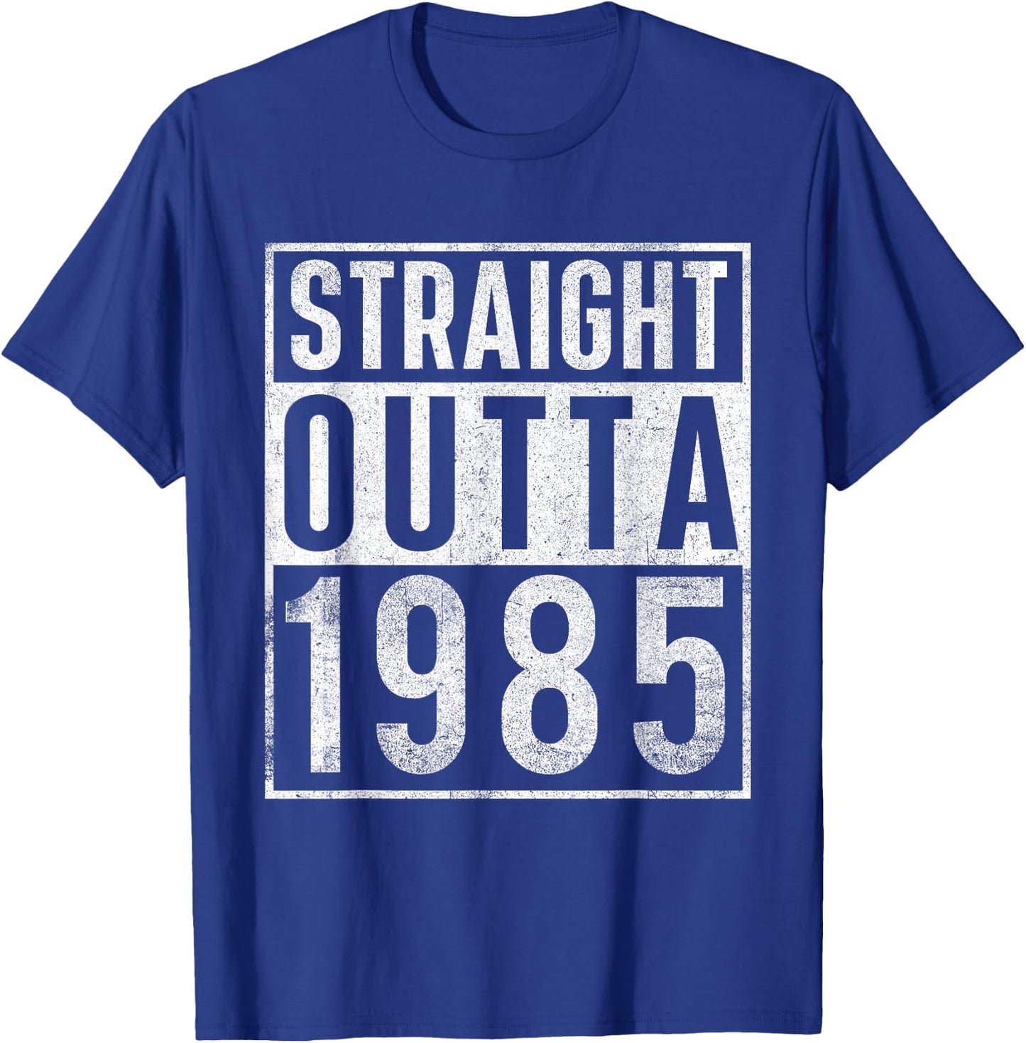 Straight Outta 1985 Year of Birth Birthday T-Shirt - T-Shirt | Royal