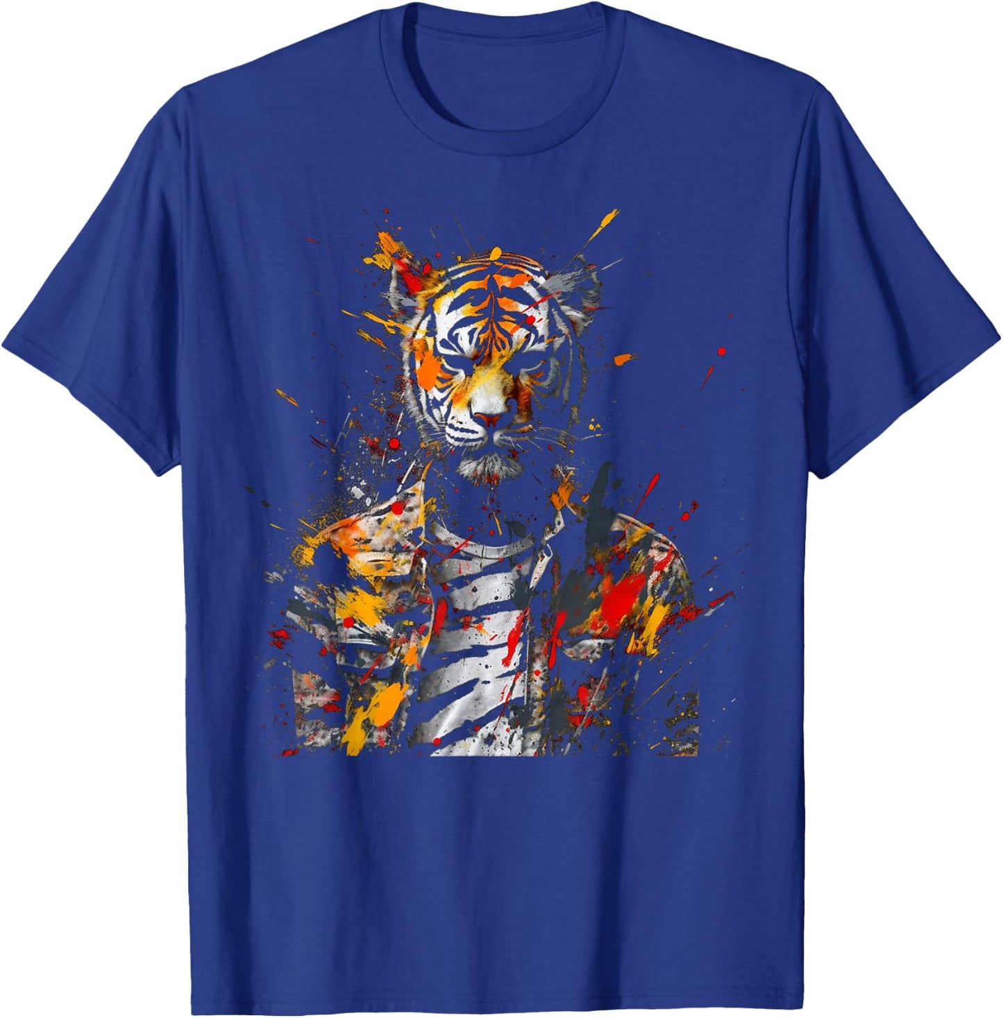 Tiger Artwork Colourful Animal Art Tiger T-Shirt - T-Shirt | Royal