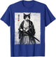 Samurai Cat Ukiyo-e Warrior Art Vintage Ninja Cat Graphic T-Shirt - T-Shirt | Royal