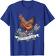 Rhode Island Red Chicken Bird and Violet Flower T-Shirt - T-Shirt | Royal
