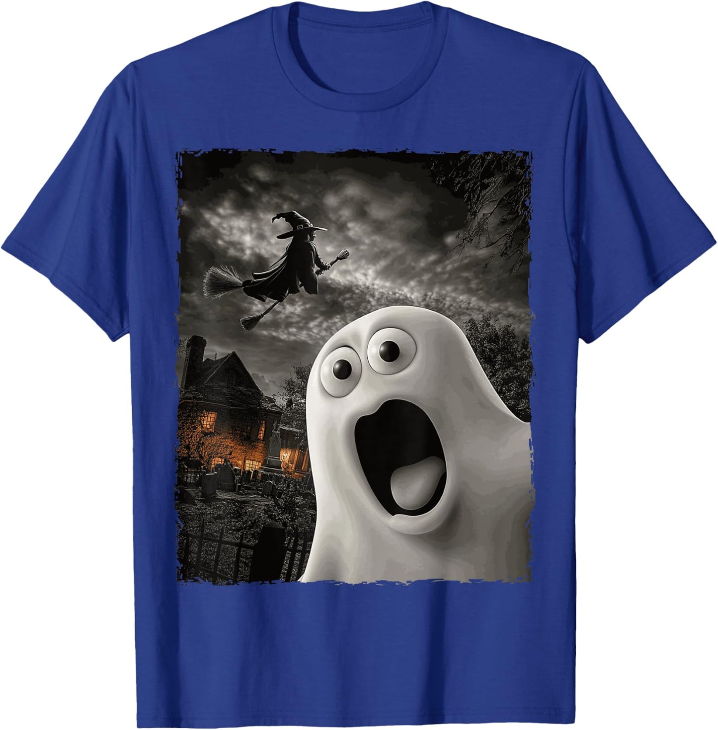 Funny Boo Ghost Witch Halloween Costume T-Shirt - T-Shirt | Royal