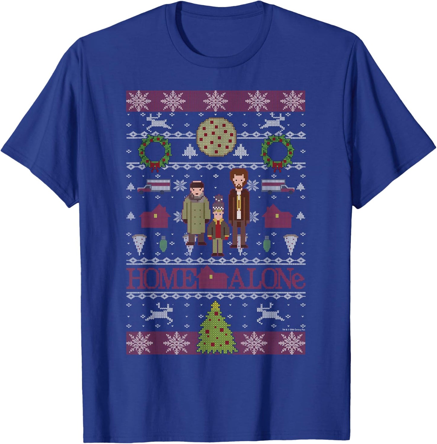 Home Alone Christmas The Wet Bandits Ugly Sweater T-Shirt - T-Shirt | Royal
