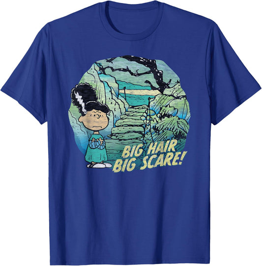 Peanuts Halloween Lucy Big Hair Scare T-Shirt - T-Shirt | Royal