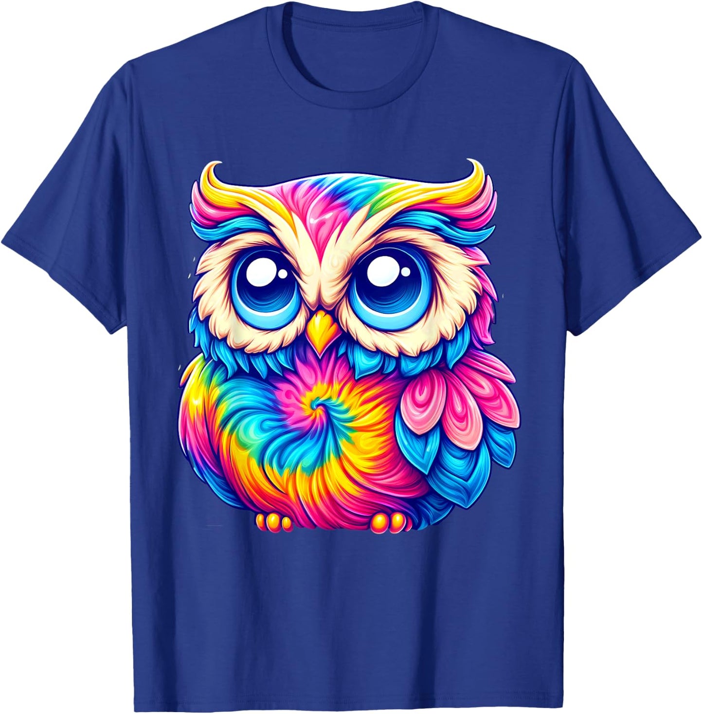 Tie Dye Owl Aesthetic Men Women Kids T-Shirt - T-Shirt | Royal