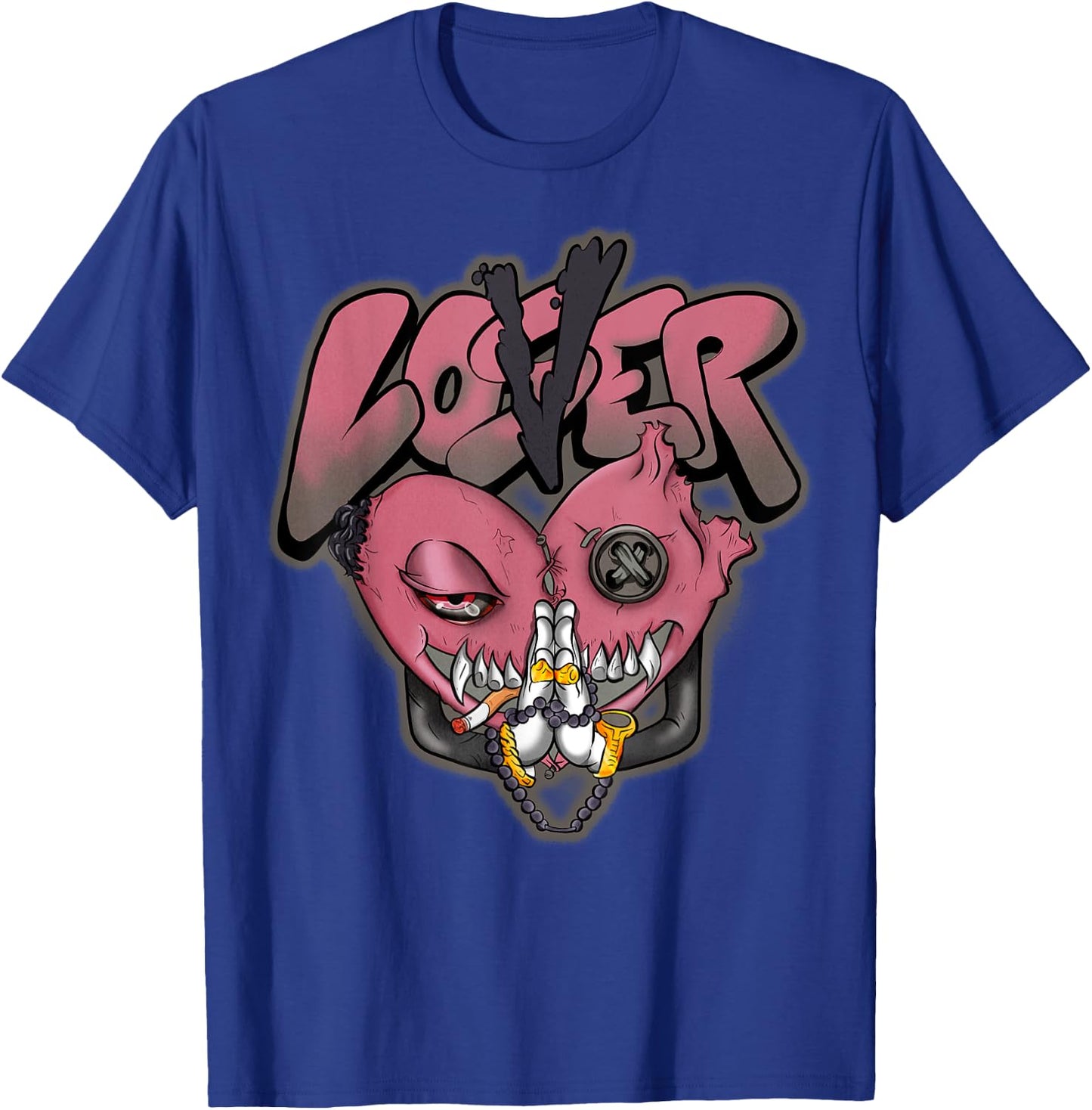 Graphic Loser Love Drip Pink Heart Matching Pink Apparel T-Shirt - T-Shirt | Royal