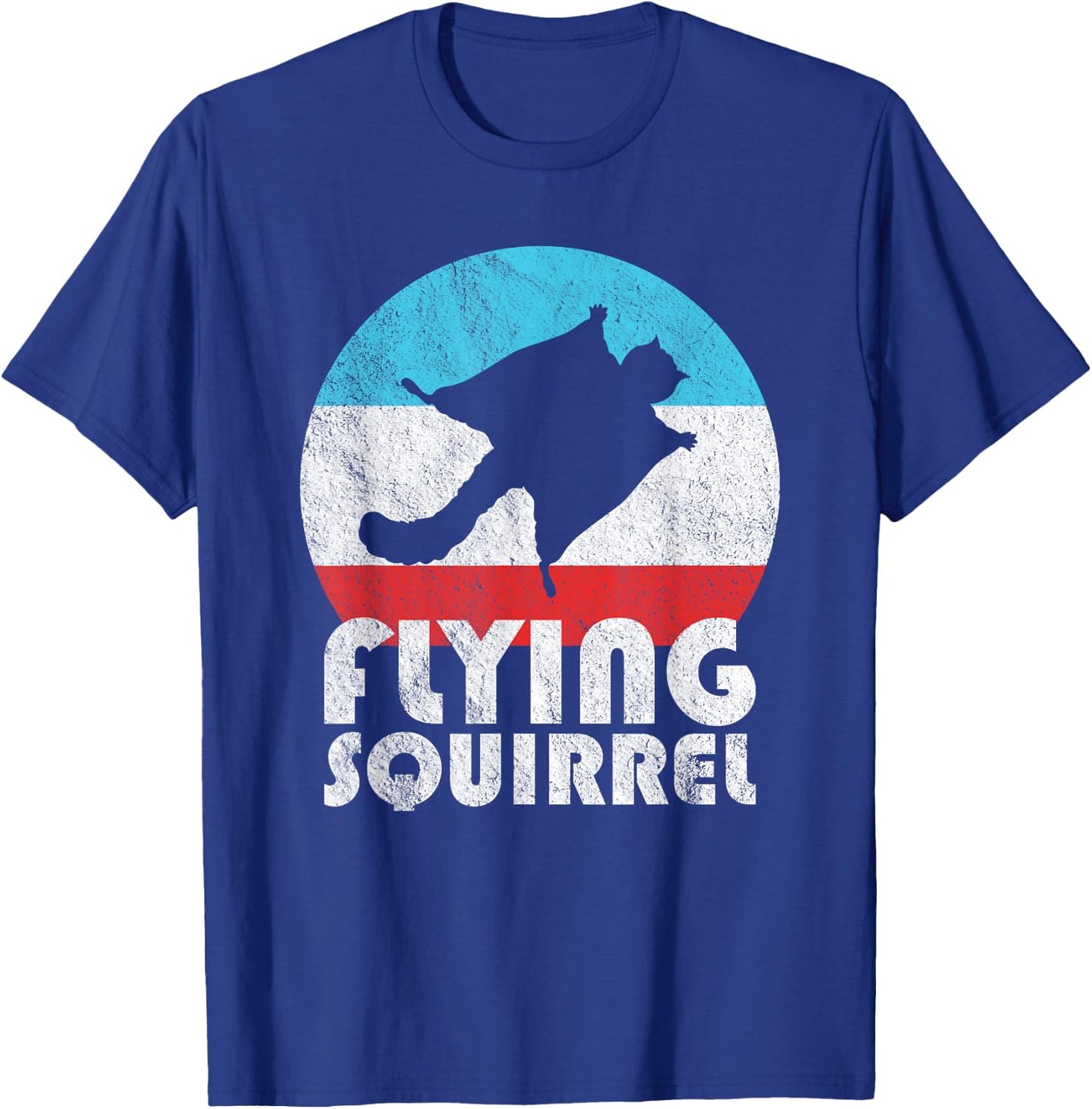 Flying Squirrel Vintage Retro Silhouette Gift T-Shirt - T-Shirt | Royal