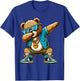 Dabbing Bear Funny Bear Dab Dance Boys Girls Kids T-Shirt - T-Shirt | Royal
