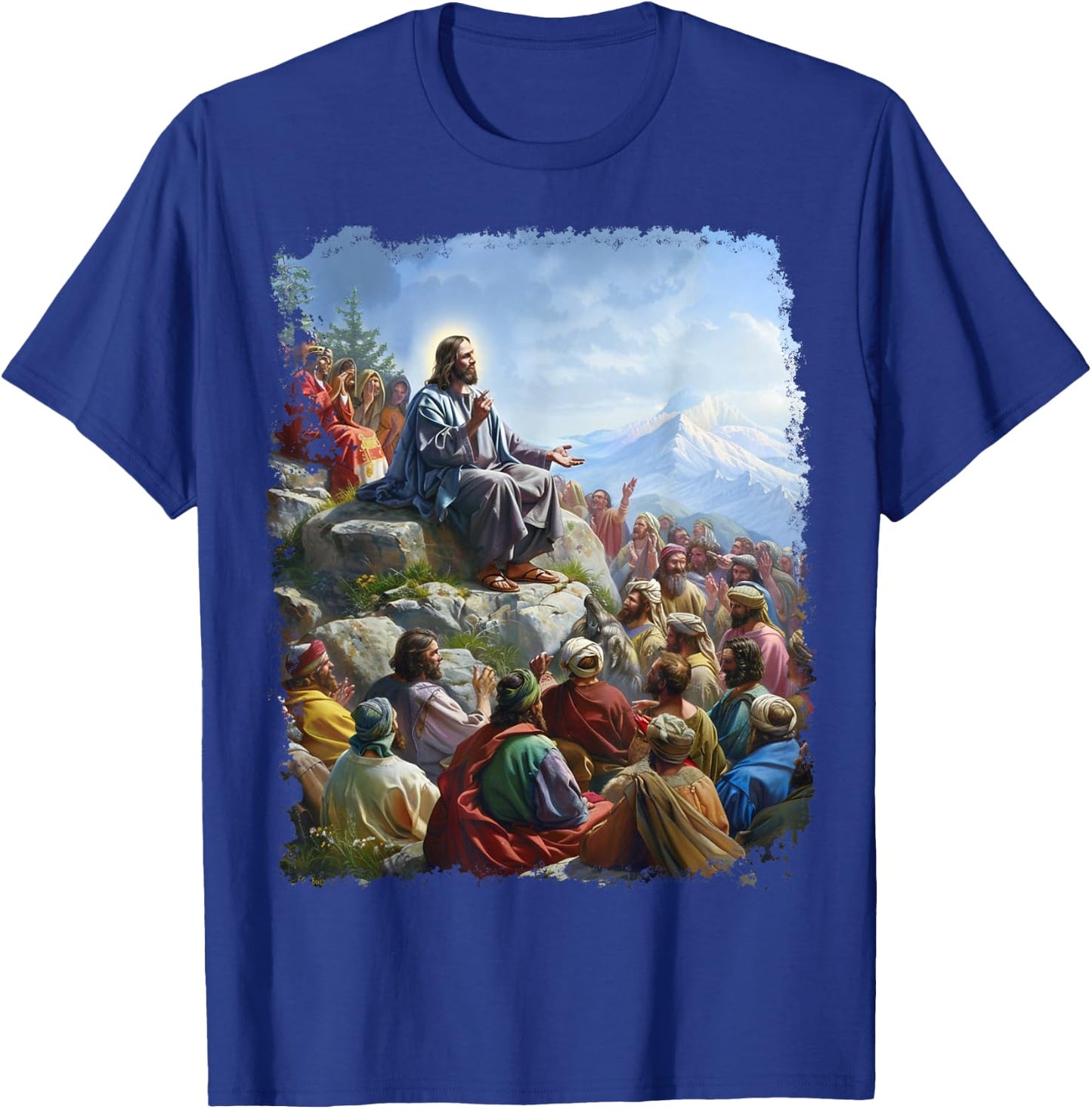 Jesus Christ Teaching T-Shirt - T-Shirt | Royal
