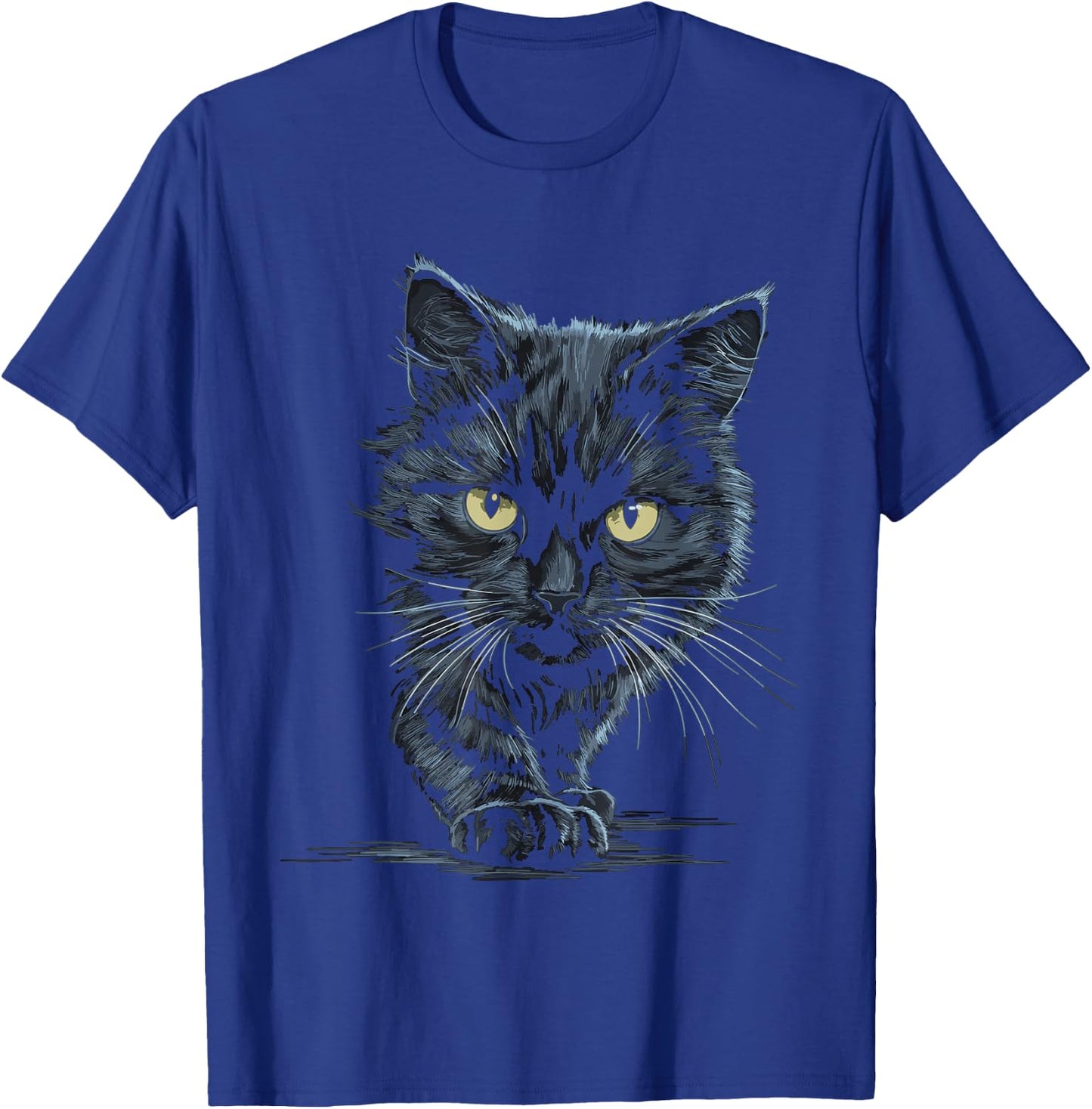 Black Cat Yellow Eyes Cute Cats T-Shirt - T-Shirt | Royal