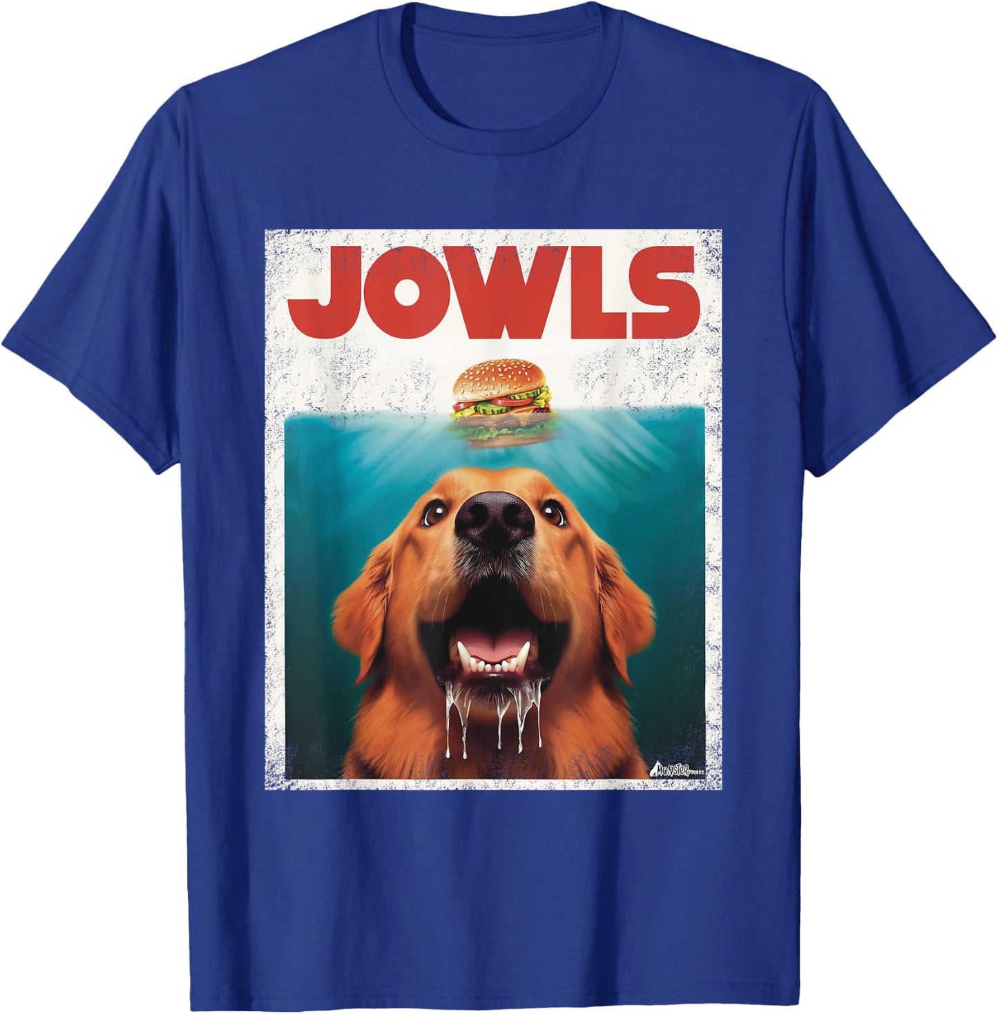 Funny Golden Retriever Rusty Goldie Jowls, Burger Dog Mom T-Shirt - T-Shirt | Royal