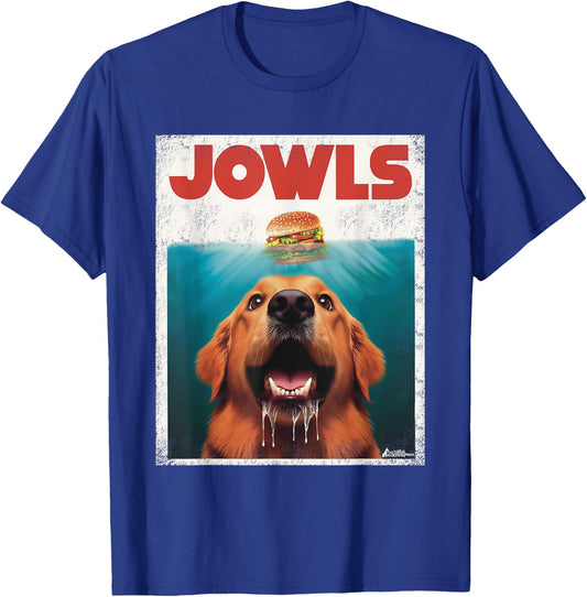 Funny Golden Retriever Rusty Goldie Jowls, Burger Dog Mom T-Shirt - T-Shirt | Royal
