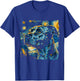 Starry Night Pitbull Van Gogh pitbull Funny Rodent Animal T-Shirt - T-Shirt | Royal