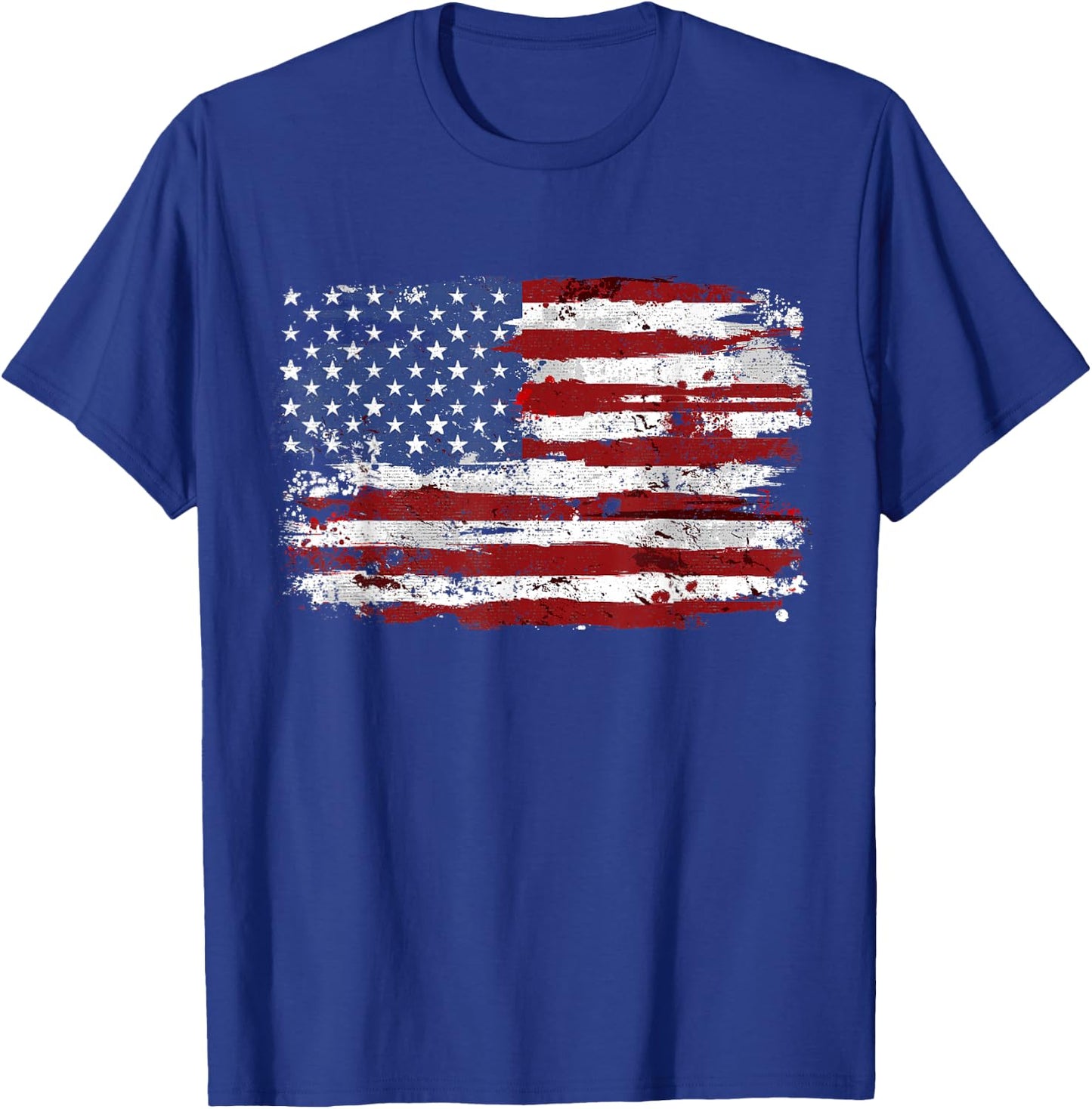 American Flag USA United States of America US 4th of July T-Shirt - T-Shirt | Royal