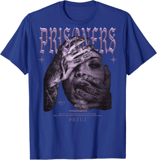 Hip Hop Vintage Hipster Edgy Urban Y2K Back Print Streetwear T-Shirt - T-Shirt | Royal