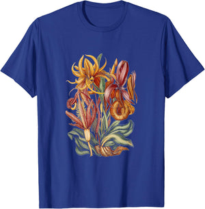Carnivorous Plants Exotic Floral Nature Botany T-Shirt - T-Shirt | Royal