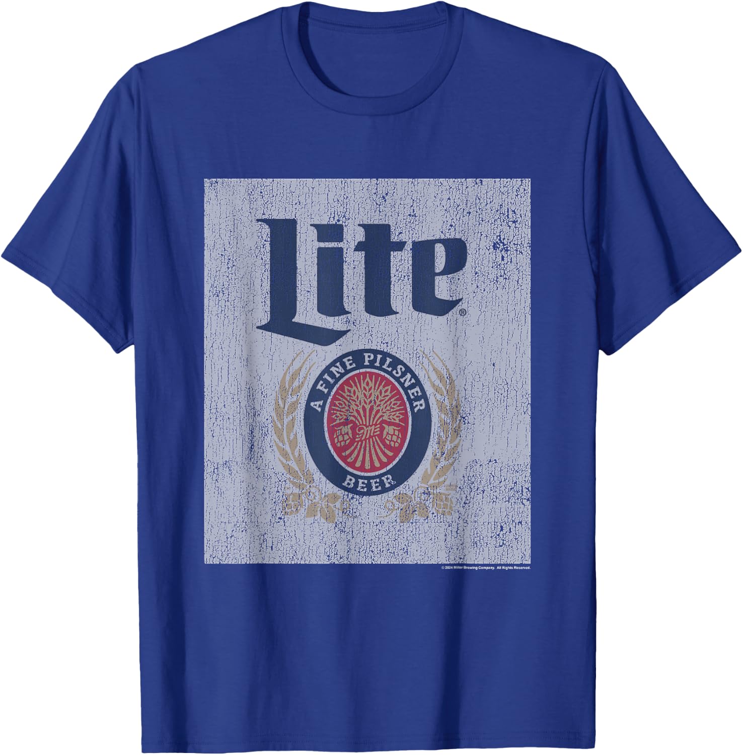 Miller Lite Light Fine Pilsner Vintage Classic Label T-Shirt - T-Shirt | Royal