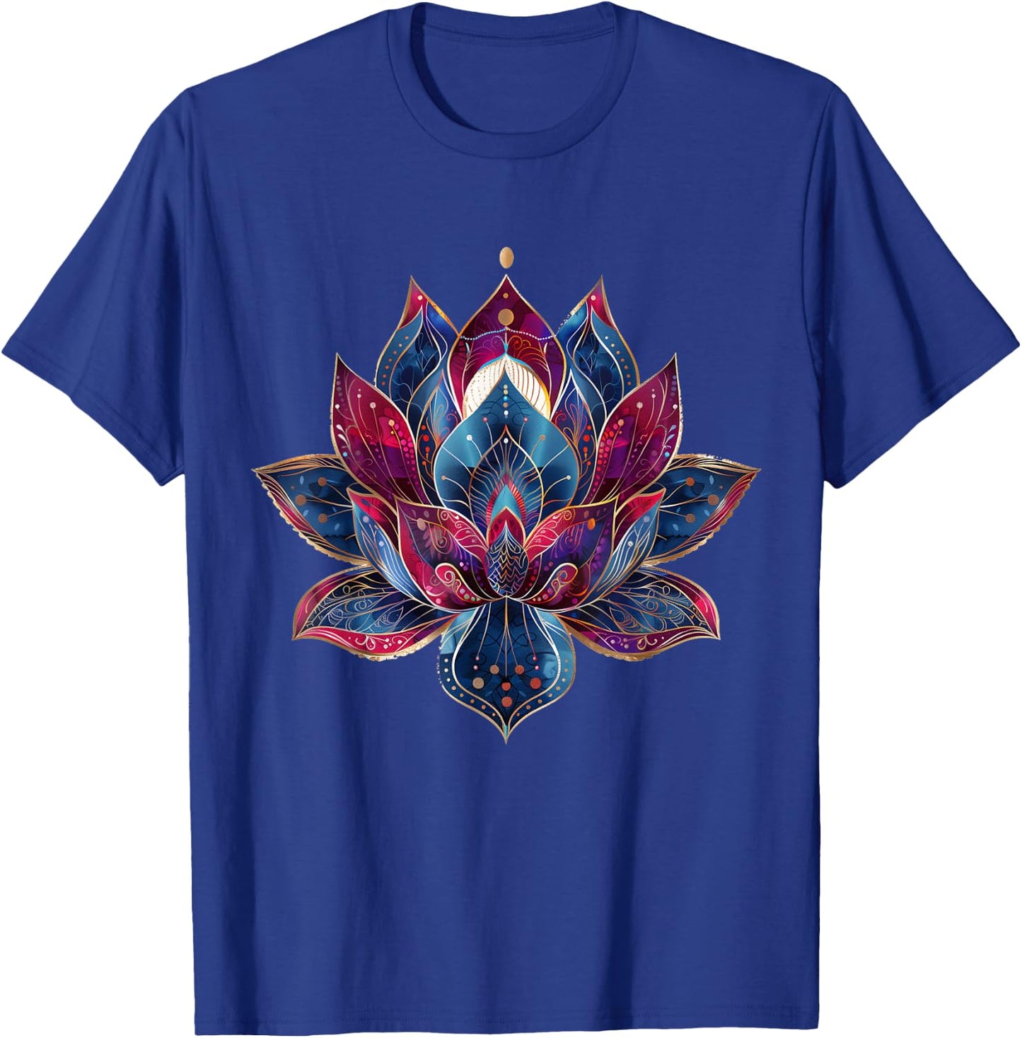 Lotus Flower Vintage Japanese Zen Buddhist Buddhism Yoga T-Shirt - T-Shirt | Royal