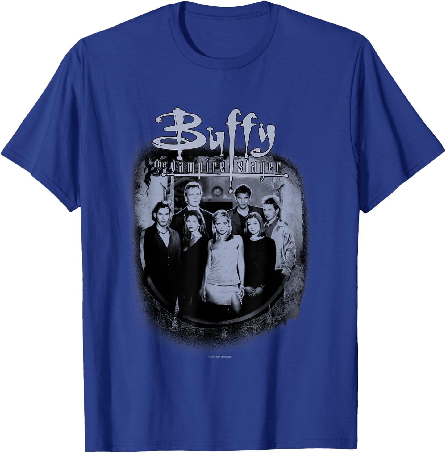 Buffy The Vampire Slayer Distressed Vintage Scooby Gang T-Shirt - T-Shirt | Royal
