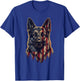 German Shepherd American Flag USA Patriotic 4th of July T-Shirt - T-Shirt | Royal