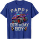 Pappy Of The Birthday Boy Monster Truck Family T-Shirt - T-Shirt | Royal