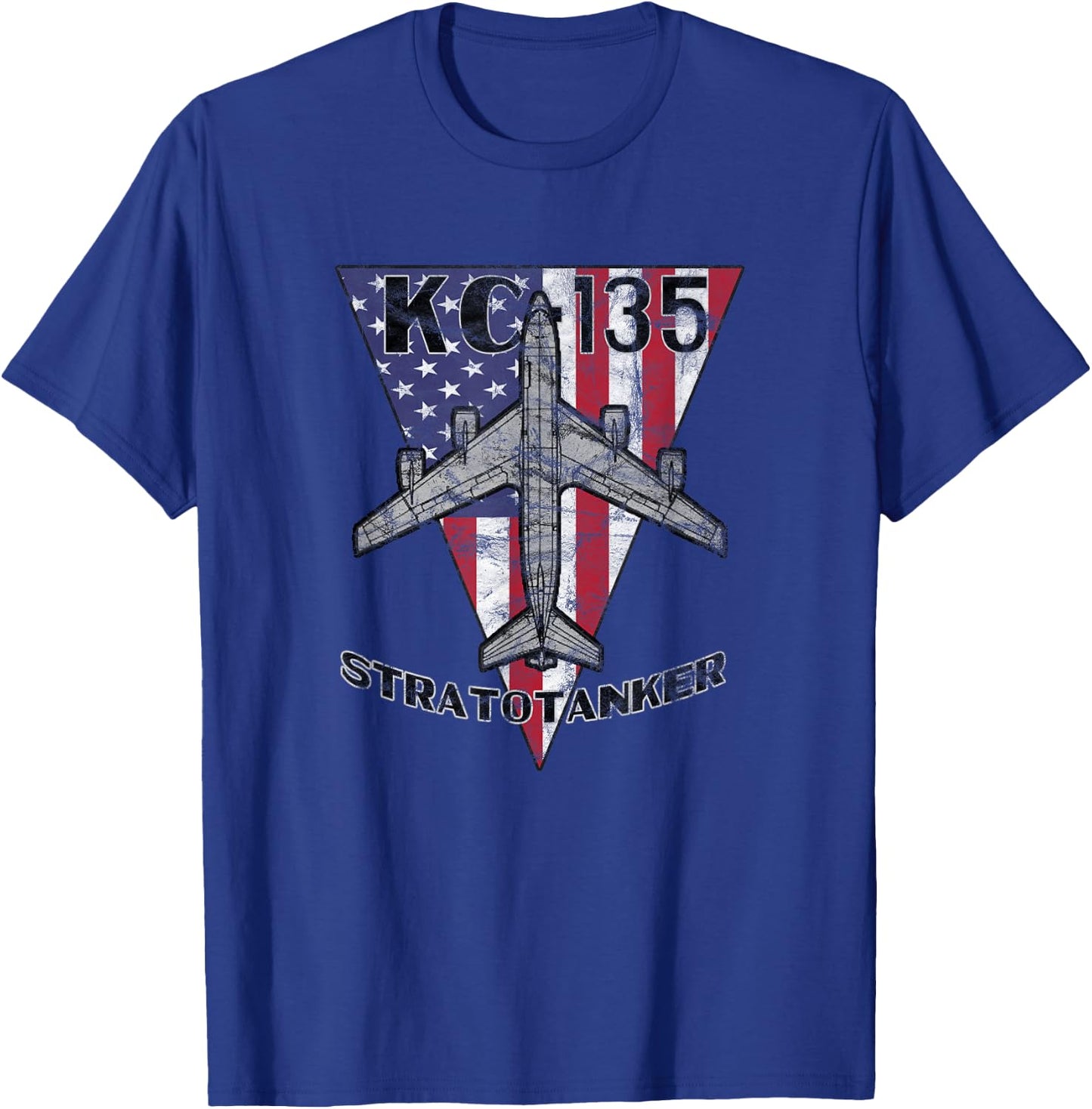KC-135 Stratotanker Military Tanker Airplane Vintage T-Shirt - T-Shirt | Royal