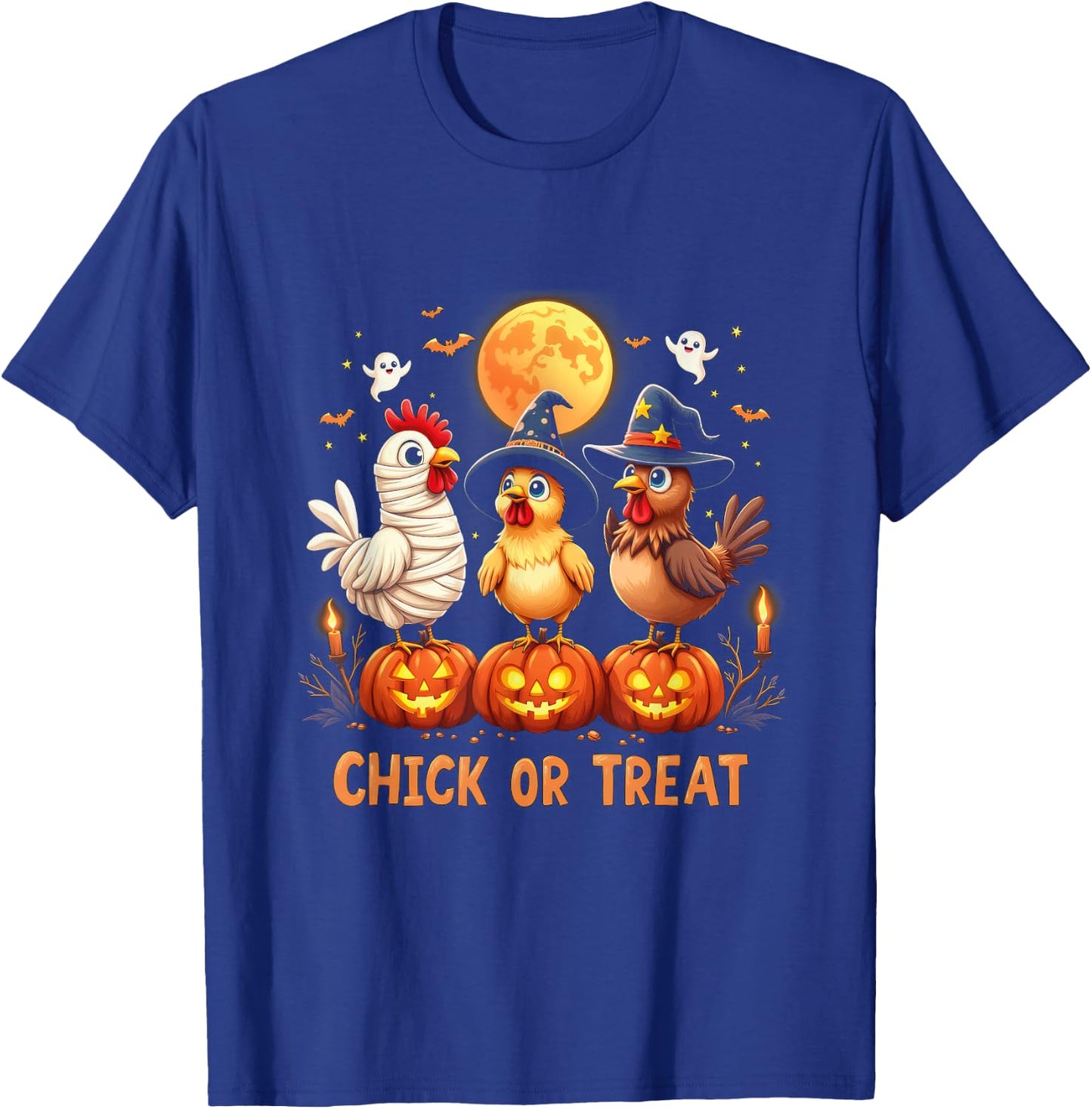 Halloween Chicken Chick Or Treat Funny Halloween Costume T-Shirt - T-Shirt | Royal