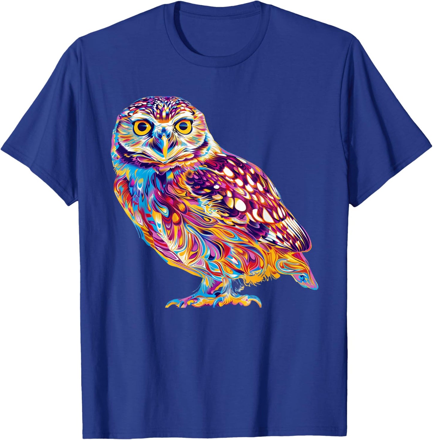 Burrowing Owl Psychedelic T-Shirt - T-Shirt | Royal