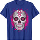 Sugar Skull Breast Cancer Shirts Awareness 2025 Pink Ribbon T-Shirt - T-Shirt | Royal