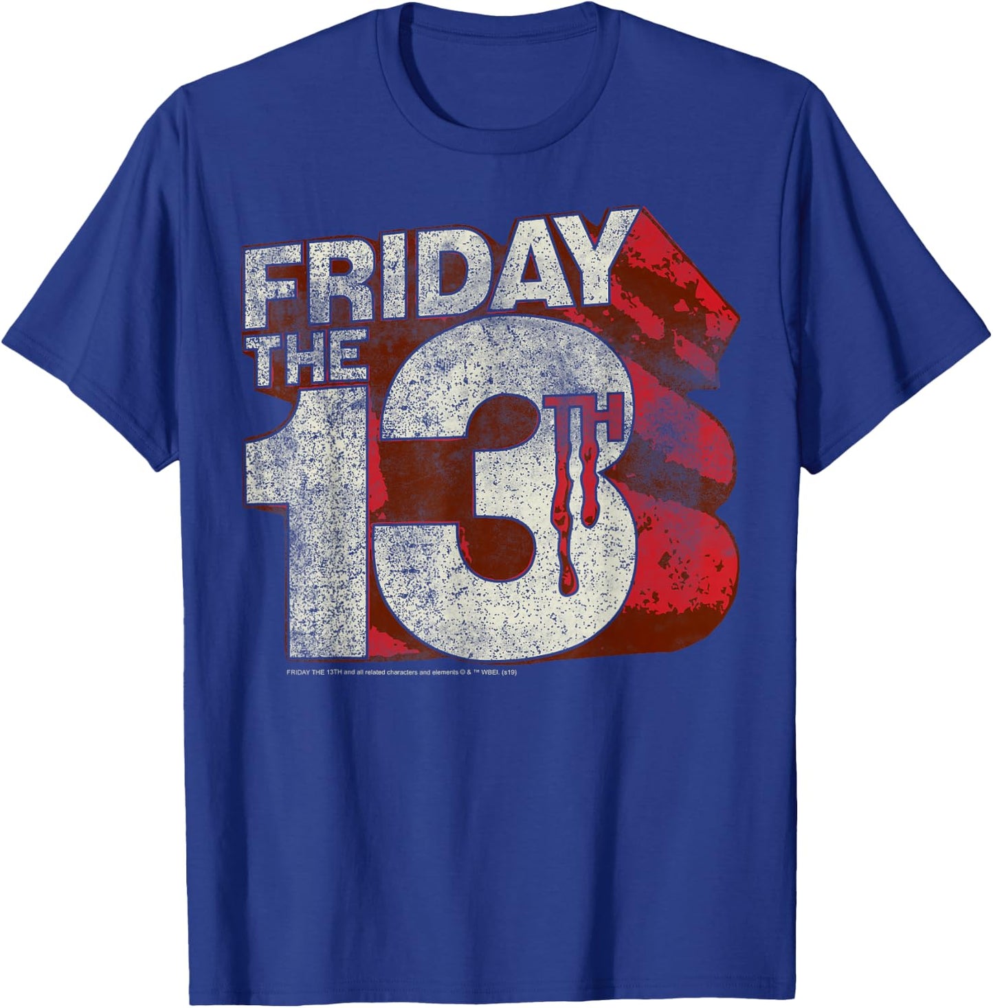 Friday The 13th 3D Logo T-Shirt - T-Shirt | Royal
