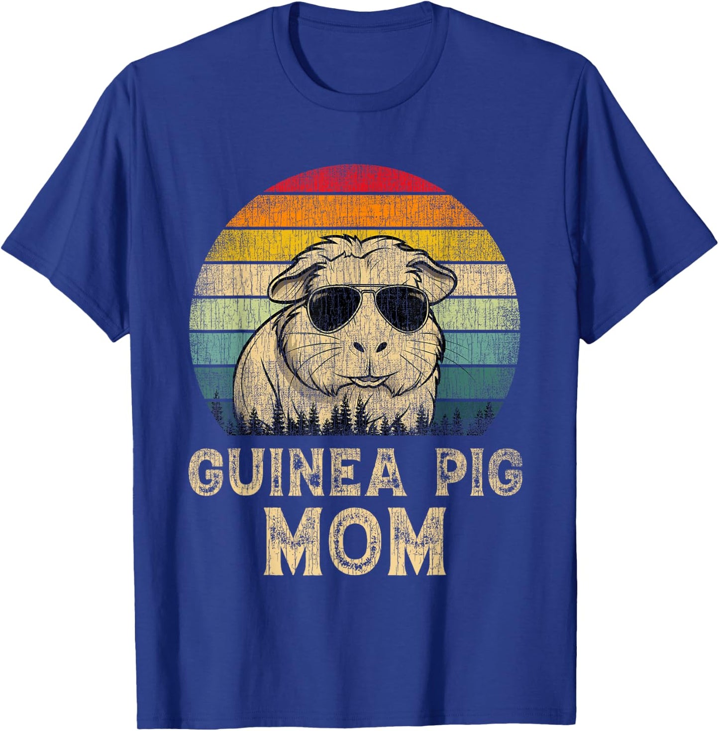 Vintage Guinea Pig Mom Guinea Pig Lovers Mommy Mother's Day T-Shirt - T-Shirt | Royal