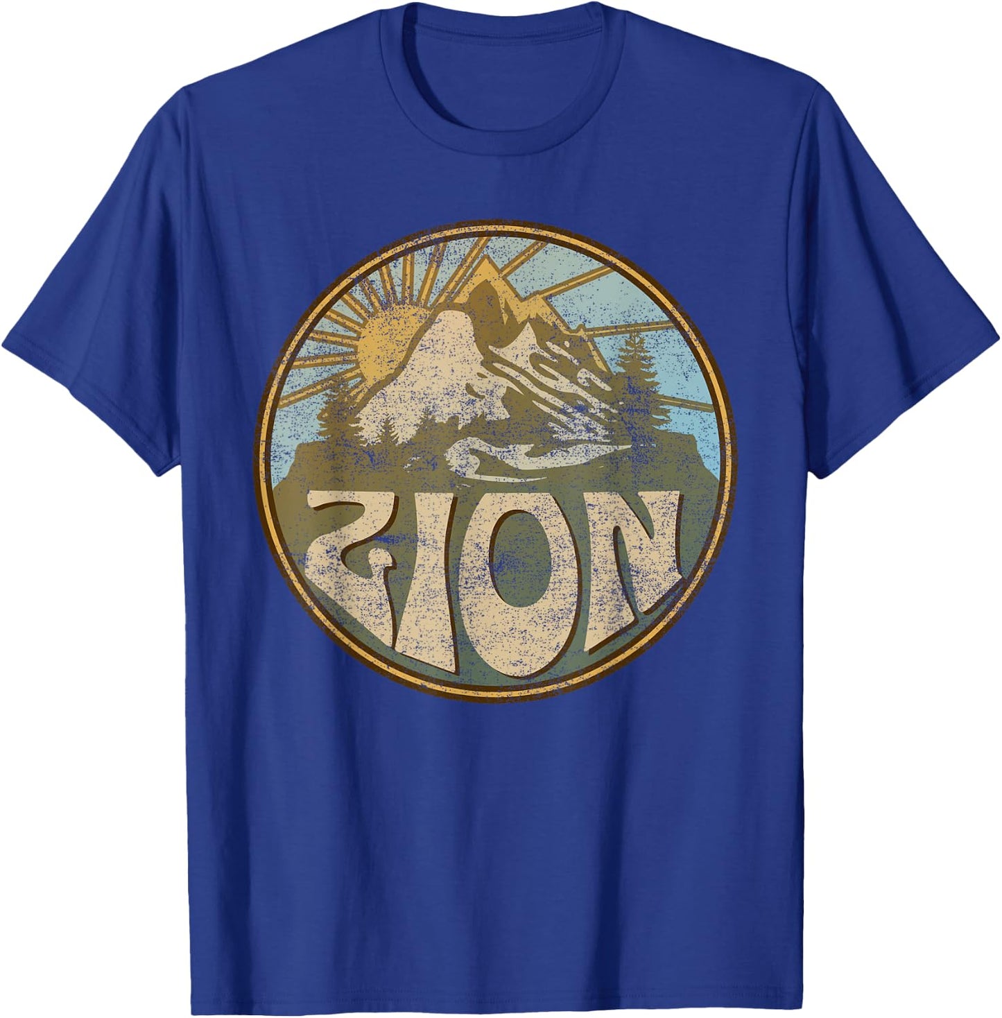 Zion National Park Utah Nature Mountains Hiking Outdoors T-Shirt - T-Shirt | Royal