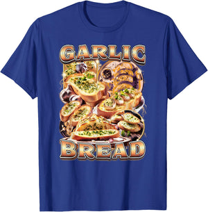 Bootleg Rap Style Garlic Bread Meme Food Ironic Vintage 90s T-Shirt - T-Shirt | Royal