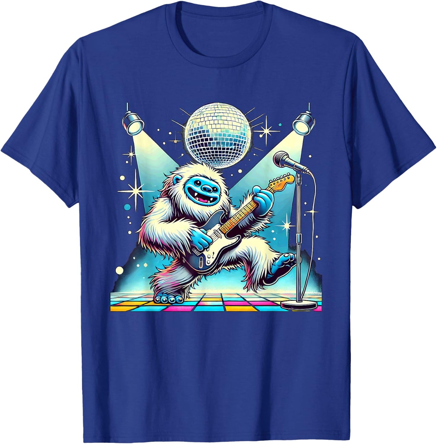 Aesthetic Yeti Dancing Disco T-Shirt - T-Shirt | Royal