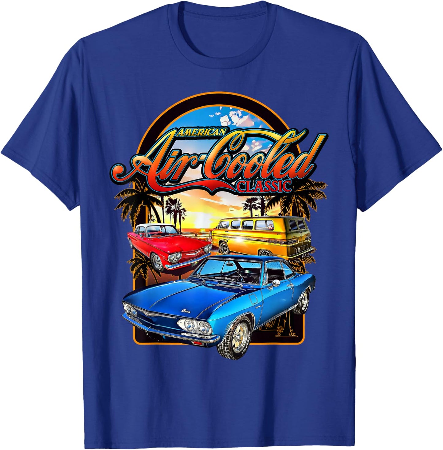 Corvair American Air Cooled Classic Late Early FC T-Shirt - T-Shirt | Royal