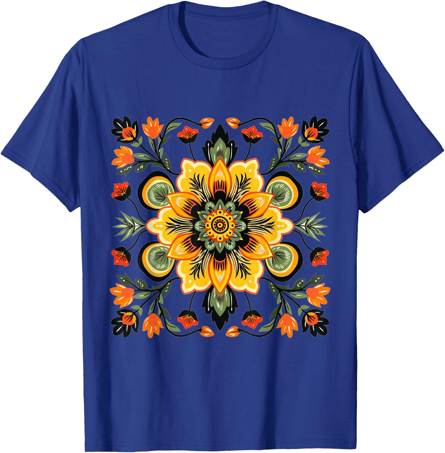 Cool Mexican Flower Costume for Boys and Girls T-Shirt - T-Shirt | Royal