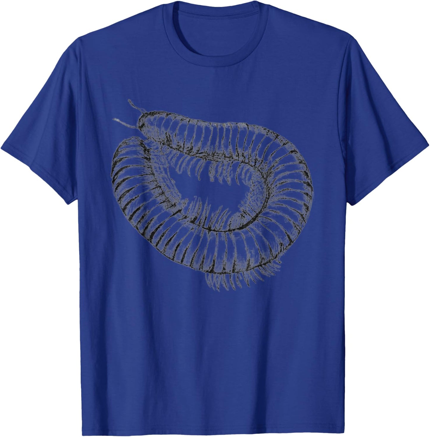 Terrarium Fan Shirts Giant Millipedes, Invertebrates, Drawing Terrarium - Black, Small, -Adult, Short Sleeve T-Shirt - T-Shirt | Royal