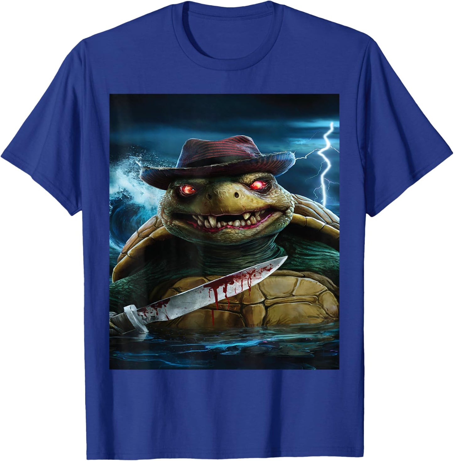 Creepy Scary Halloween Turtle T-Shirt - T-Shirt | Royal