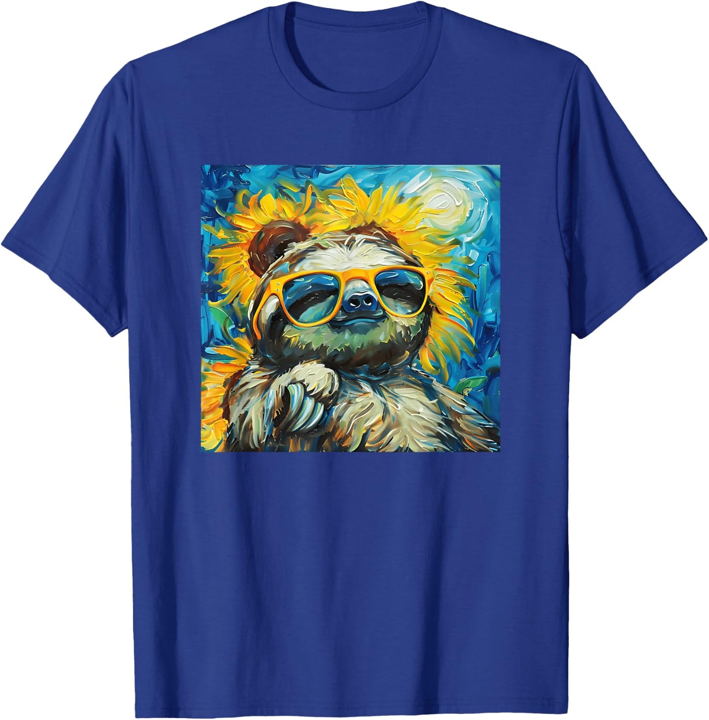 Funny sloth art T-Shirt - T-Shirt | Royal