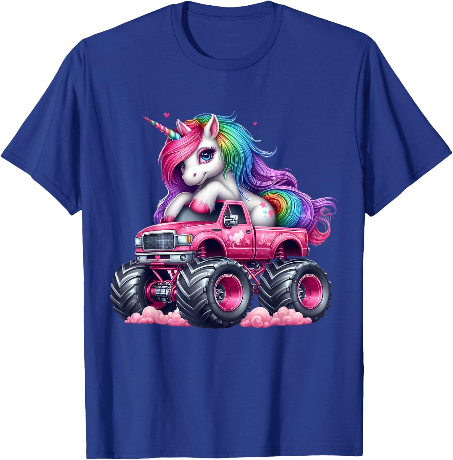 Monster Truck Unicorn Birthday Party Monster Truck Girl T-Shirt - T-Shirt | Royal