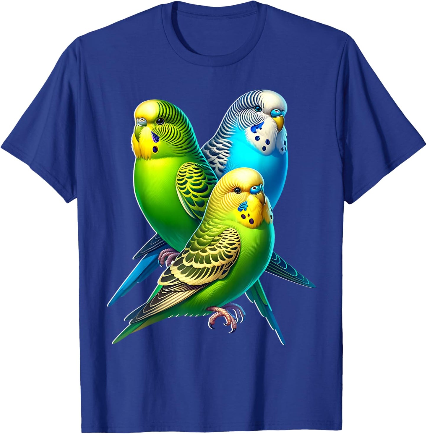 Funny Budgie Budgerigar Design T-Shirt - T-Shirt | Royal