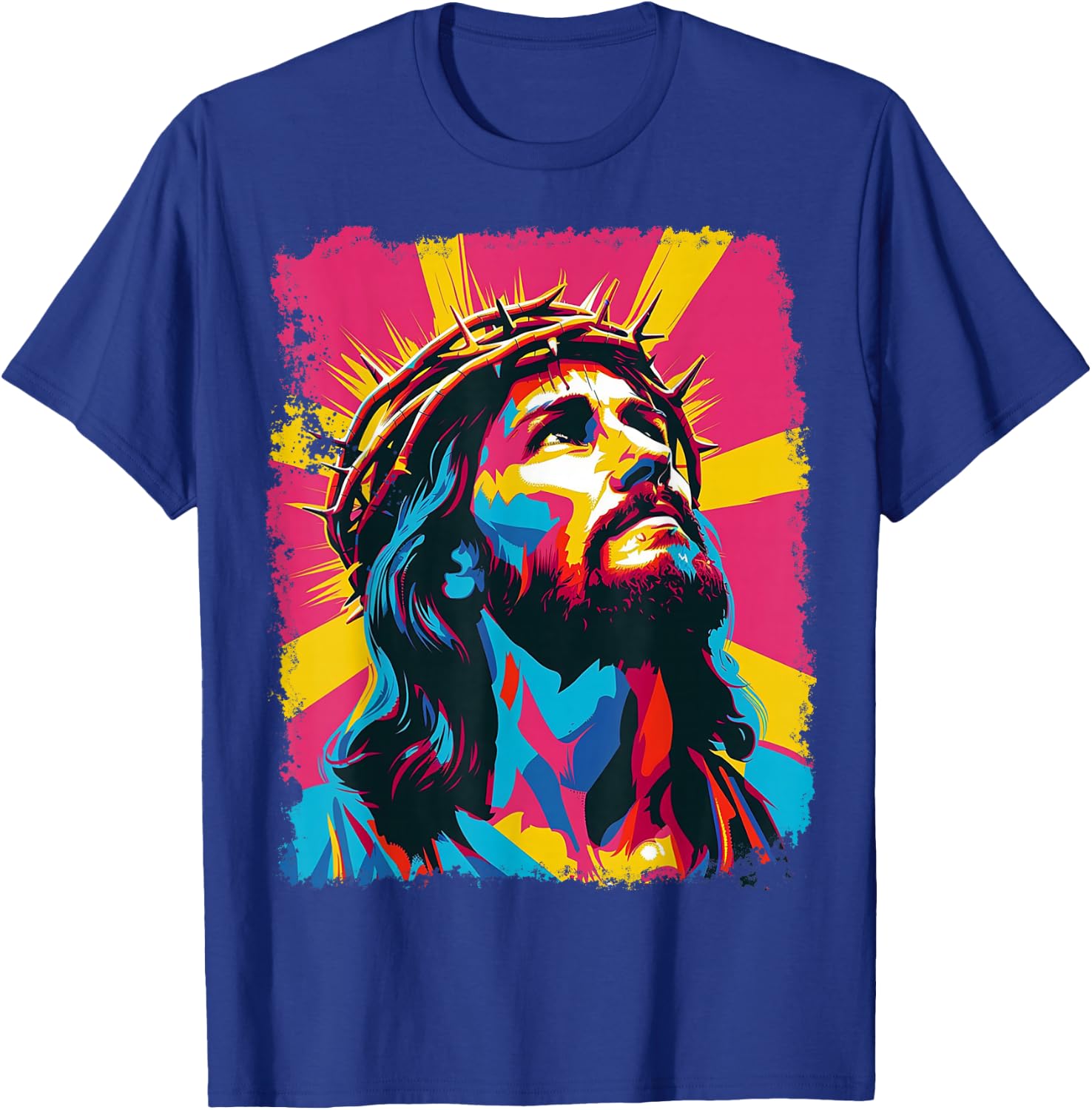 Jesus Christ Pop Art Designer T-Shirt - T-Shirt | Royal