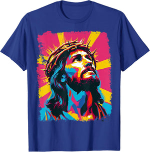 Jesus Christ Pop Art Designer T-Shirt - T-Shirt | Royal