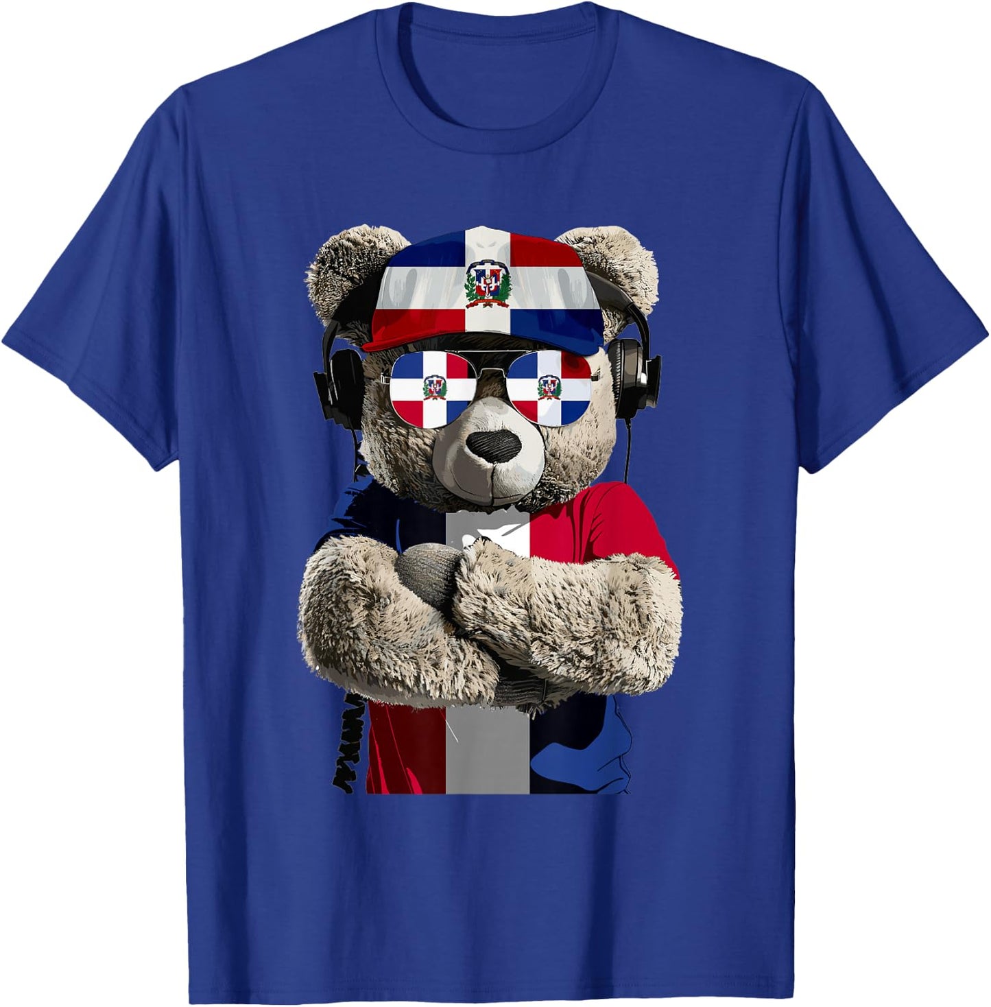 Dominican Flag Bear Souvenirs Products Dominican Republic T-Shirt - T-Shirt | Royal