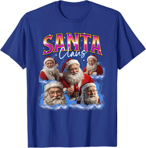 Matching Christmas Tacky Ugly Funny Santa Claus Face Meme T-Shirt - T-Shirt | Royal