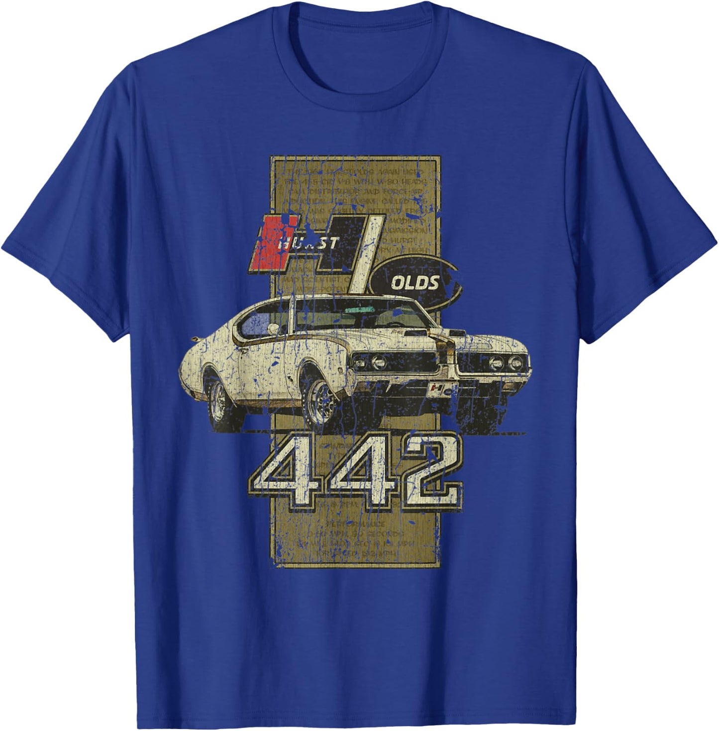 1969 69 Olds 442 Muscle Car T-Shirt - T-Shirt | Royal