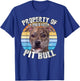 Pitbull Pit Bull Pittie Brindle Owner Lover Property Of T-Shirt - T-Shirt | Royal