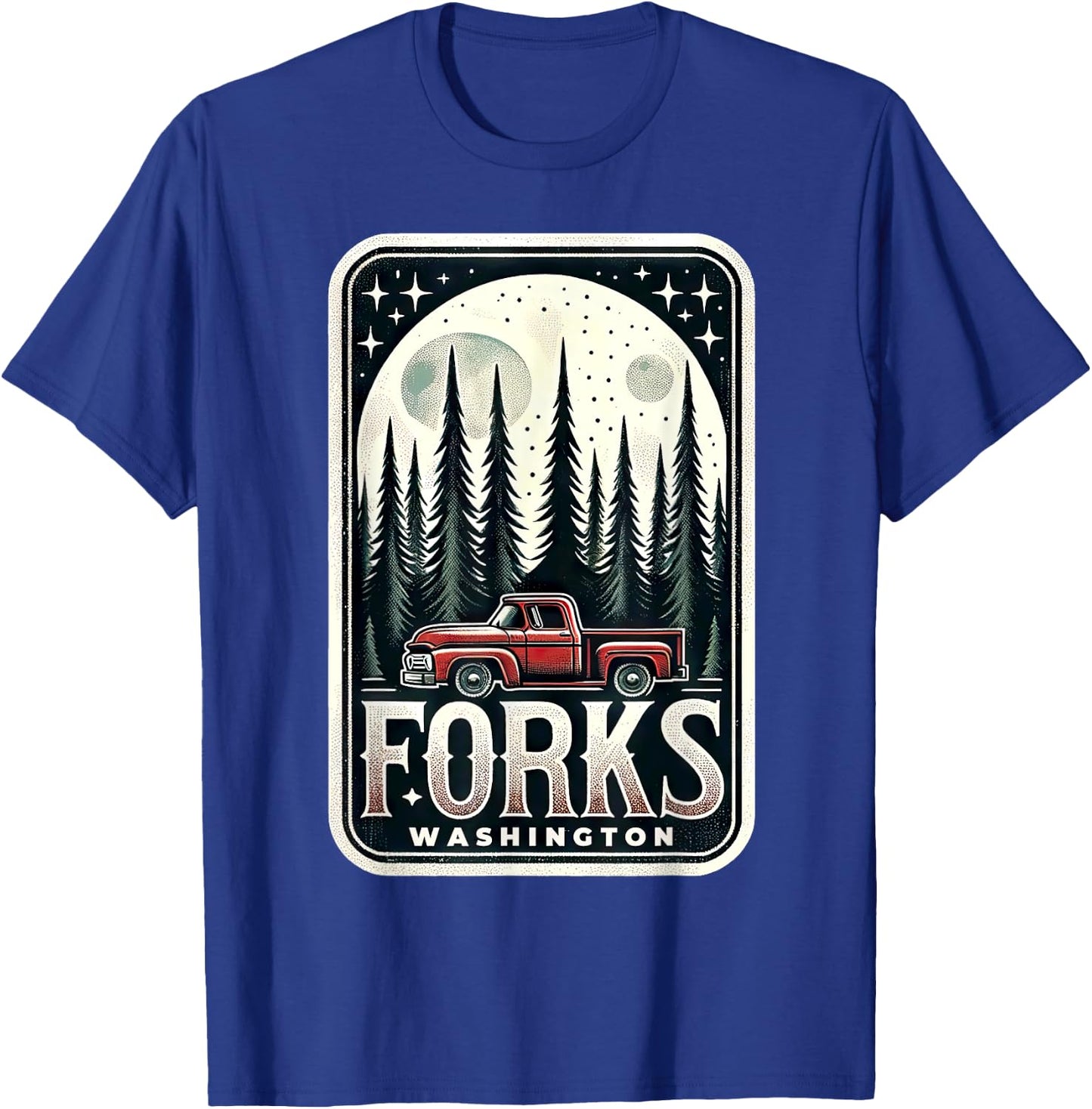 Forks Washington - Graphic T-Shirt - T-Shirt | Royal