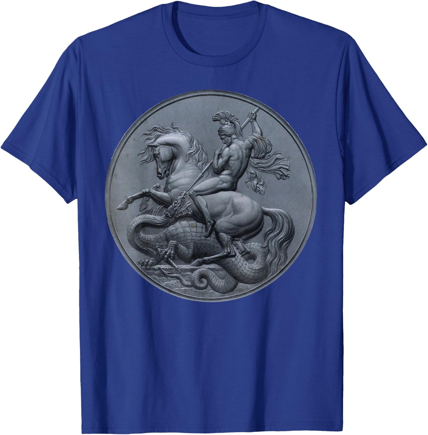 Saint George Dragon Crusades Soldier Saint Catholic Martyr T-Shirt - T-Shirt | Royal