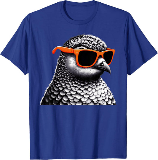 Cool Ptarmigan Bird Wearing Sunglasses Graphic Art T-Shirt - T-Shirt | Royal